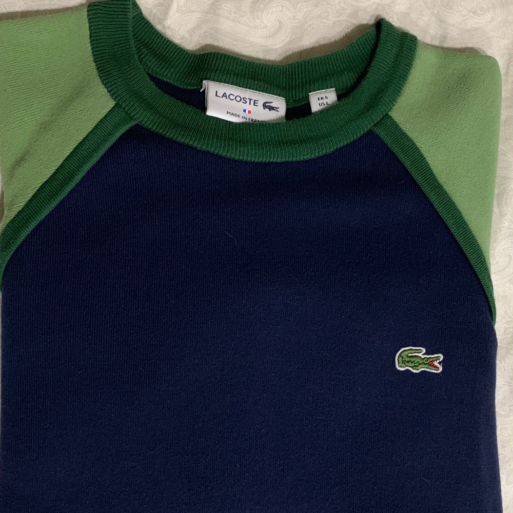 Men’s Lacoste color block sweater